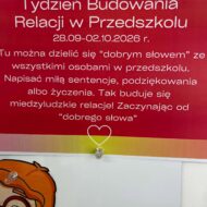 Więcej o: Tydzień Budowania Relacji w Przedszkolach